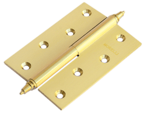 Петля MORELLI латунная разъёмная  с короной MB 100X70X3 SG L C Цвет — Матовое золото