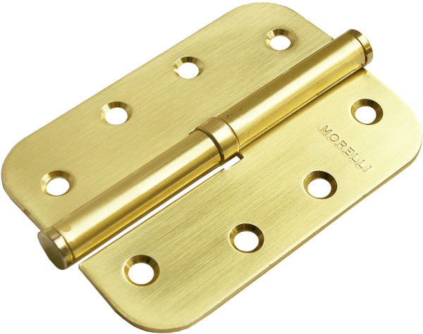 Петля MORELLI стальная разъёмная скругленная MSD-C 100X70X2.5 SG L Цвет - Матовое золото