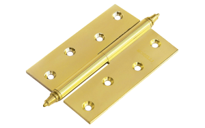 Петля MORELLI латунная разъёмная  с короной MB 100X70X3 PG L C Цвет — Золото