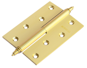 Петля MORELLI латунная разъёмная  с короной MB 100X70X3 SG R C Цвет — Матовое золото
